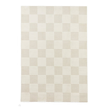 Elio 69924 Modern Geometric Checkerboard Carved Soft-Touch High-Density Hi-Low Variable Textured Pile Polypropylene/Polyester Mix Cream Rug-Think Rugs-Rug Love - The Most Loved Rug Store